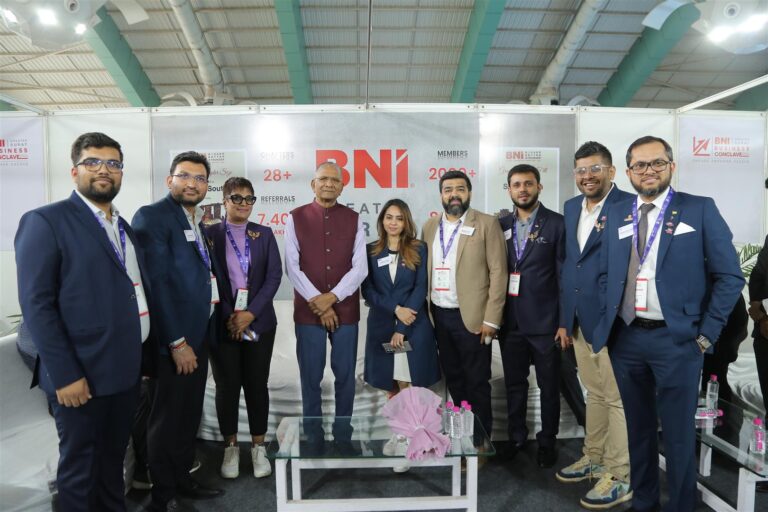 Govind Dholakia with BNI Greater Surat Leadership Team